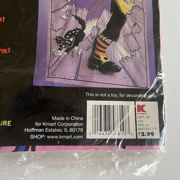 Totally Ghoul Vintage 90’s Y2K Inflatable 3D Door Cover Crashing Witch Broom - Picture 3 of 6